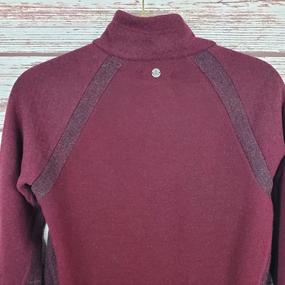 NWT Prana Womens Small Burgundy Mulled Wine Heather Brandie Sweater Pullover - Picture 8 of 9